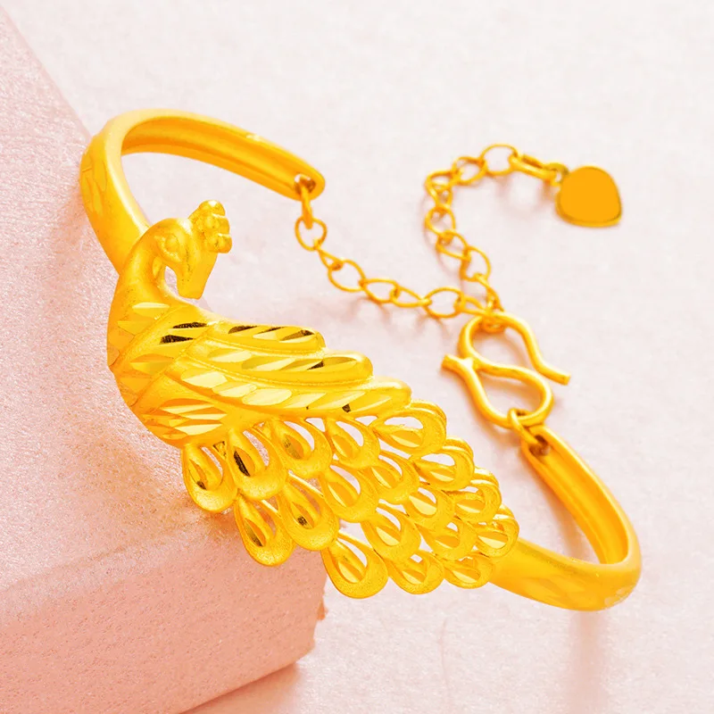 Gold Plated Peacock Open Bracelet Women's 3D Fashion Simple Birthday Gift Evening Dress Accessories
Gold Plated Peacock Open Bracelet Women's 3D Fashion Simple Birthday Gift Evening Dress Accessories