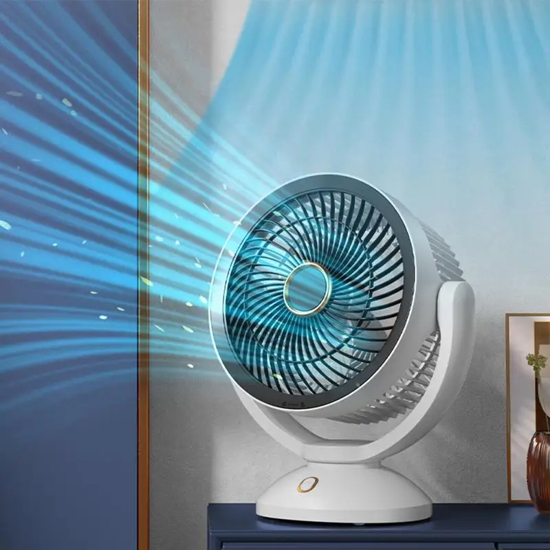 

4 Speeds Fans Air Circulator Fan Rotatable Bedside Fan for Home Bedroom Table Fan Whole Room 90 Adjustable Tilt Quiet Desk Fan