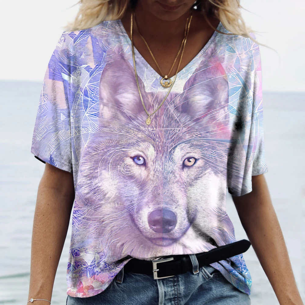 2023 New Ladies T-Shirts Summer Apparel Wolf Graphic 3d T Shirt Women's Short Sleeve Tops Harajuku Streetwear Fashion Tees
2023 New Ladies T-Shirts Summer Apparel Wolf Graphic 3d T Shirt Women's Short Sleeve Tops Harajuku Streetwear Fashion Tees