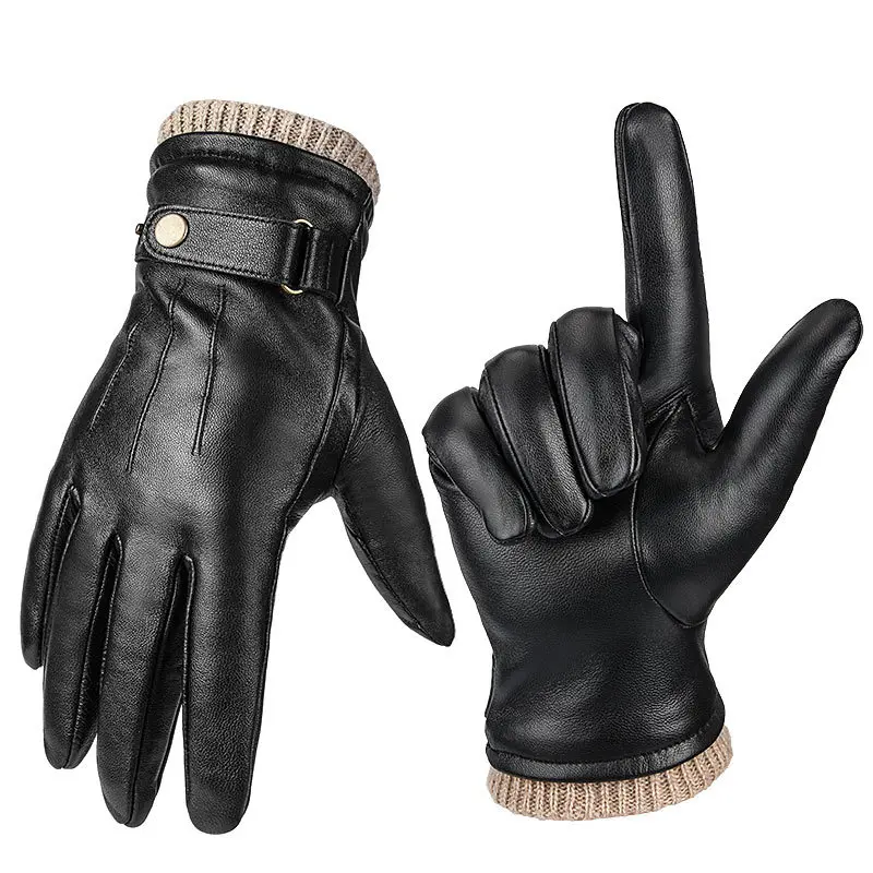Autumn Men Business Sheepskin Leather Gloves Winter Full Finger Touch Screen Black Gloves Riding Motorcycle Gloves
Autumn Men Business Sheepskin Leather Gloves Winter Full Finger Touch Screen Black Gloves Riding Motorcycle Gloves
