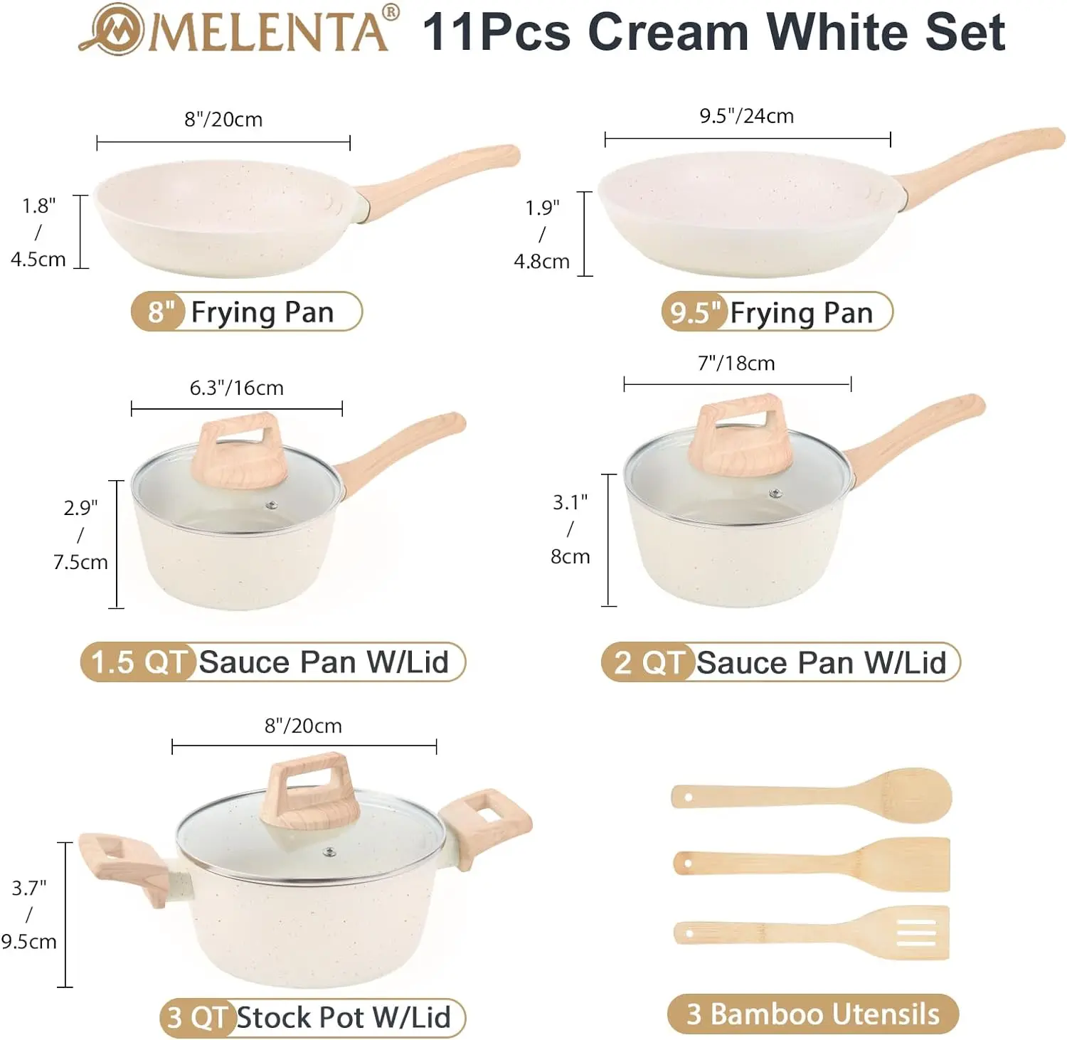 Pots and Pans Set Nonstick, 10/11pcs Kitchen Sets Induction Cookware,Stay Cool Handle & Bamboo Utensils, 100% PFOA Free, Pots and Pans Set Nonstick, 10/11pcs Kitchen Sets Induction Cookware,Stay Cool Handle & Bamboo Utensils, 100% PFOA Free,