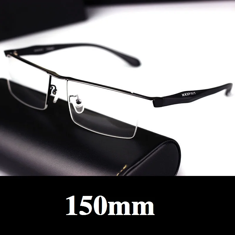 

Vazrobe 150mm Oversized Eyeglasses Frame Male Semi Rimless Eyebrow Rim Spectacles Glasses Men for Optical Prescription Big Large