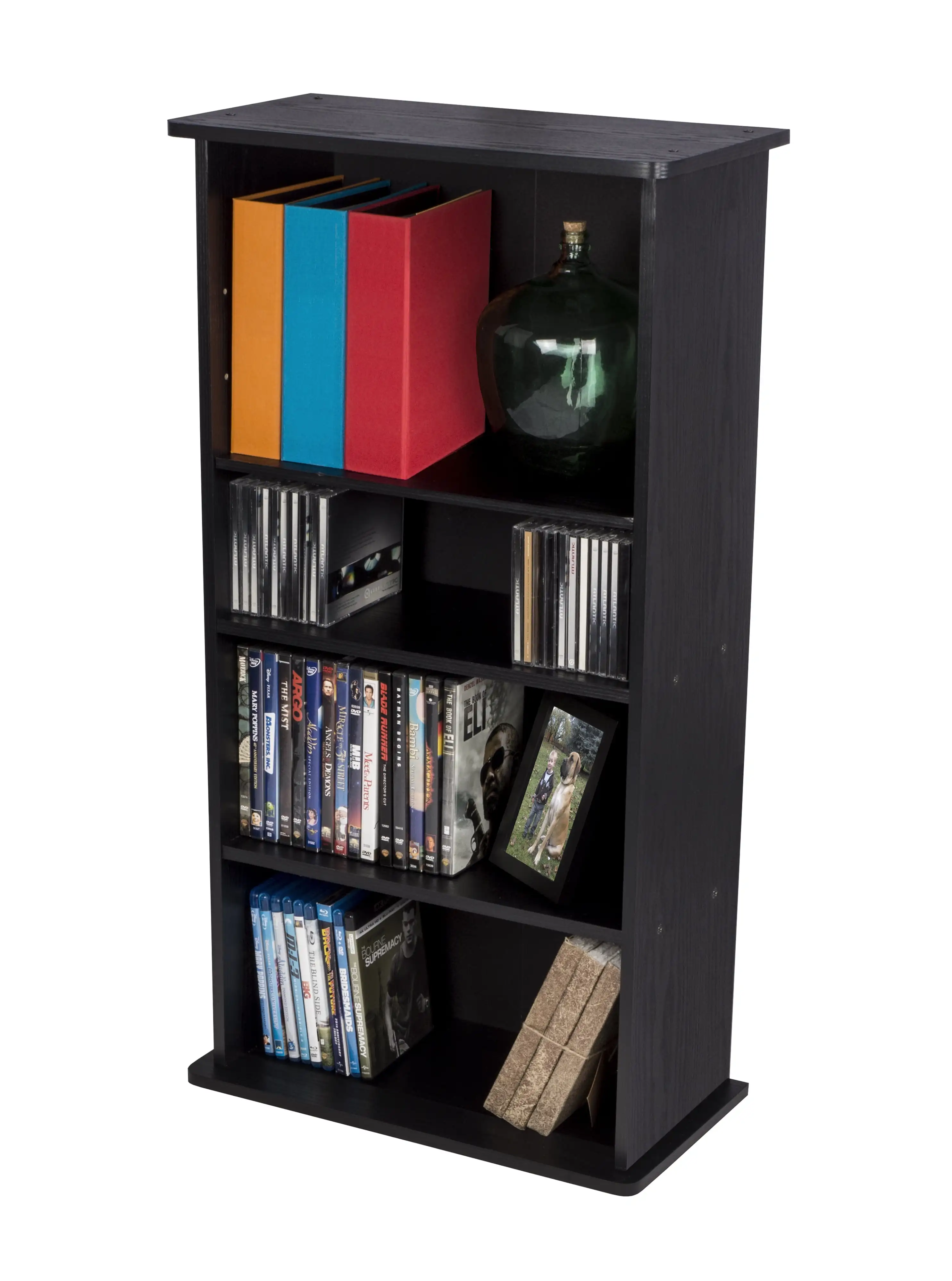 

Atlantic 36" Drawbridge Wood Media Storage Shelf, 7" Depth, Black