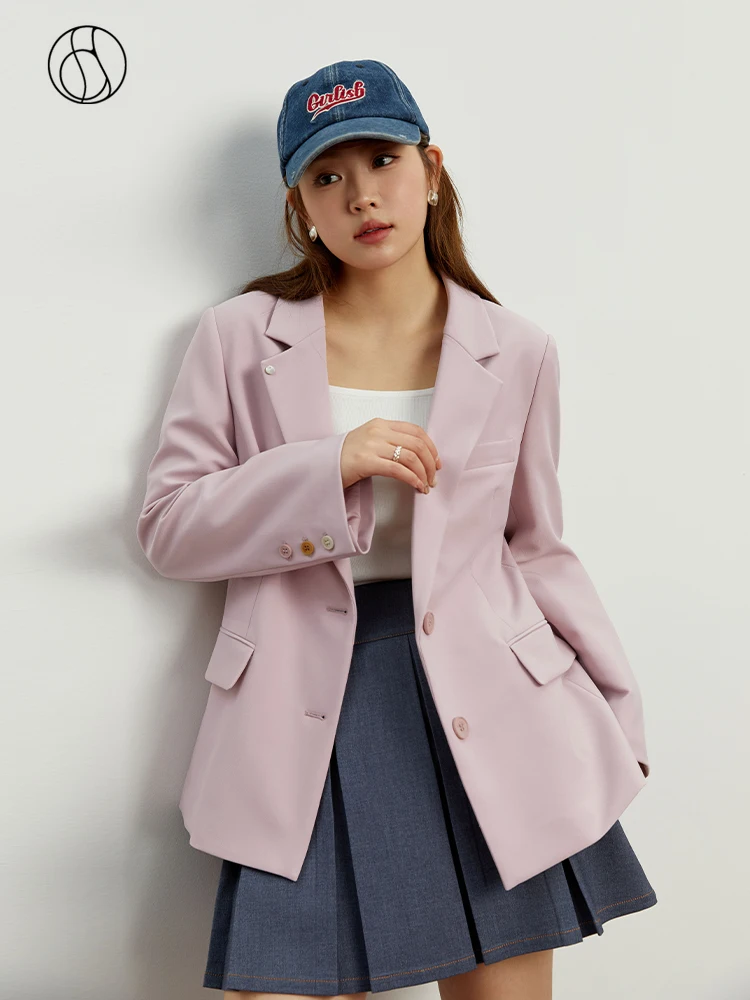 

DUSHU Workplace Commute Style Suit Jacket for Female Autumn New Simple Classic Loose Casual Blazers Suit for Office Lady