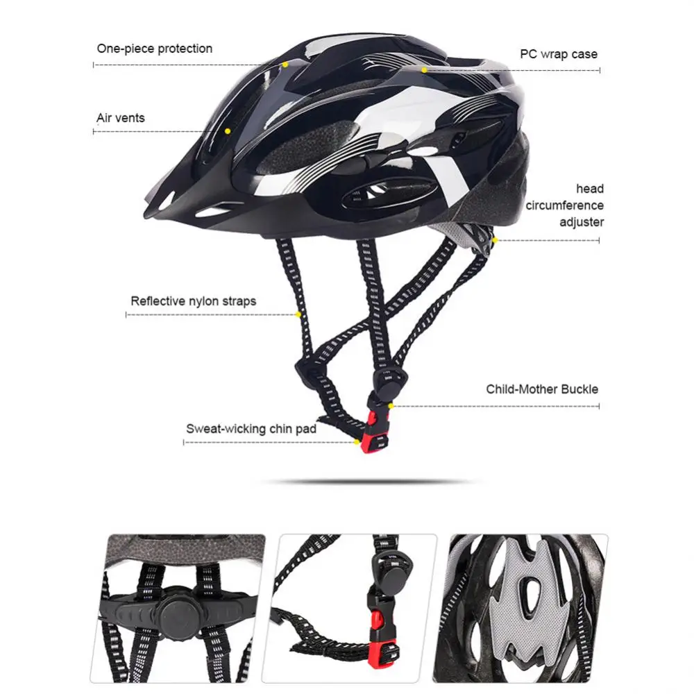MTB Road Bike Ultralight Cycling Helmet Bicycle Helmets Integrally-mold Bmx Cycling Helmet Men Racing Capacete Bike Accessories
MTB Road Bike Ultralight Cycling Helmet Bicycle Helmets Integrally-mold Bmx Cycling Helmet Men Racing Capacete Bike Accessories