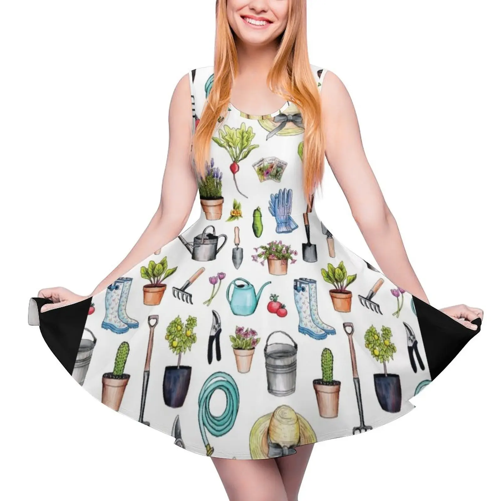 Garden Gear - Spring Gardening Pattern w/ Garden Tools & Supplies Round Neck Dress bandage dress Woman dresses
Garden Gear - Spring Gardening Pattern w/ Garden Tools & Supplies Round Neck Dress bandage dress Woman dresses