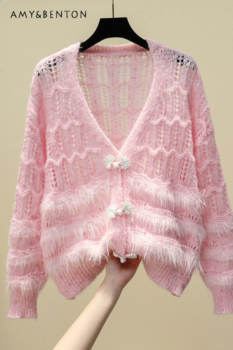 French Gentle V-neck Tassel Sweater Cardigan for Women's High-Grade Idle Style Knitted Sweater Coat Top 2023 Autumn New Clothes
French Gentle V-neck Tassel Sweater Cardigan for Women's High-Grade Idle Style Knitted Sweater Coat Top 2023 Autumn New Clothes