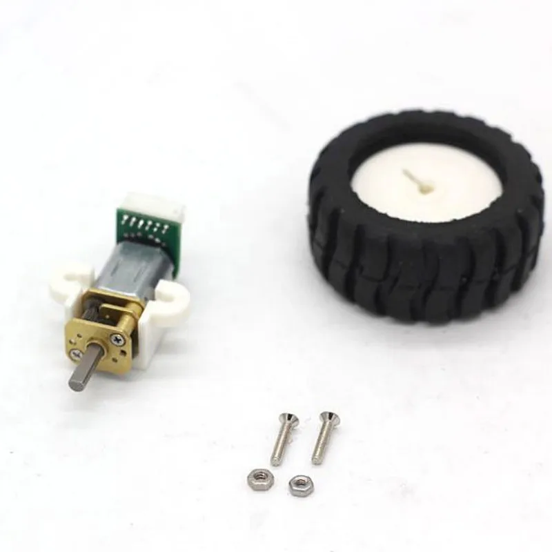 42MM Wheel N20 Encoder DC Gear Motor + Bracket Screw,Toy Accessories Mounting 3PI MiniQ Balance
42MM Wheel N20 Encoder DC Gear Motor + Bracket Screw,Toy Accessories Mounting 3PI MiniQ Balance