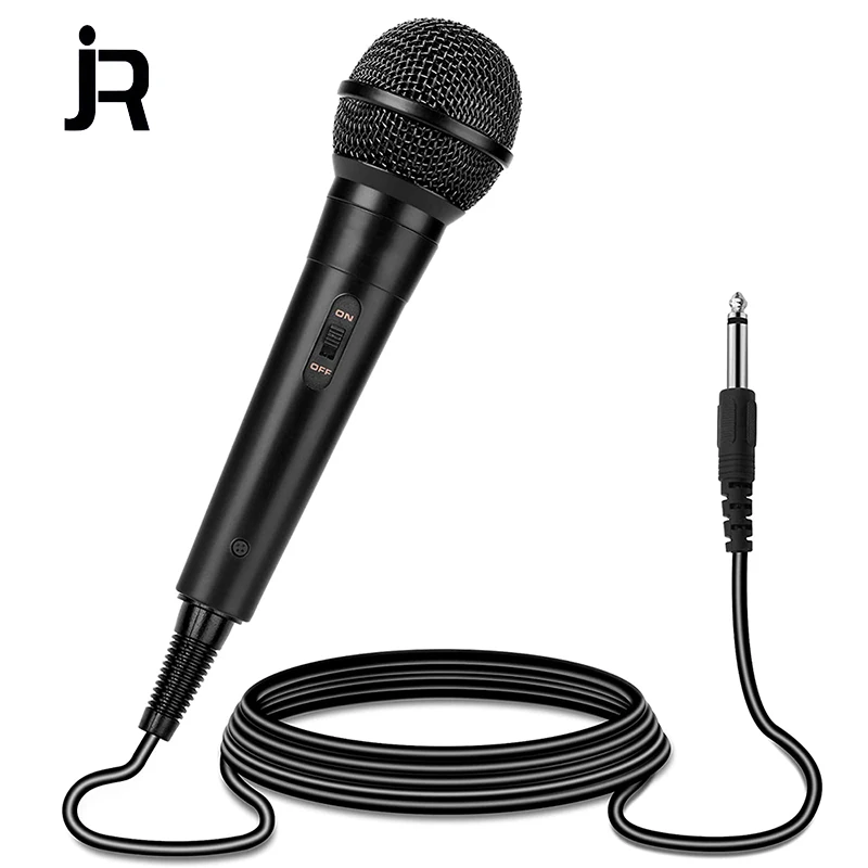 

Handheld Wired Microphone,Cardioid Dynamic Vocal Mic with 2m Cable and ON/Off Switch,Suited for Speakers,Karaoke Singing Machine