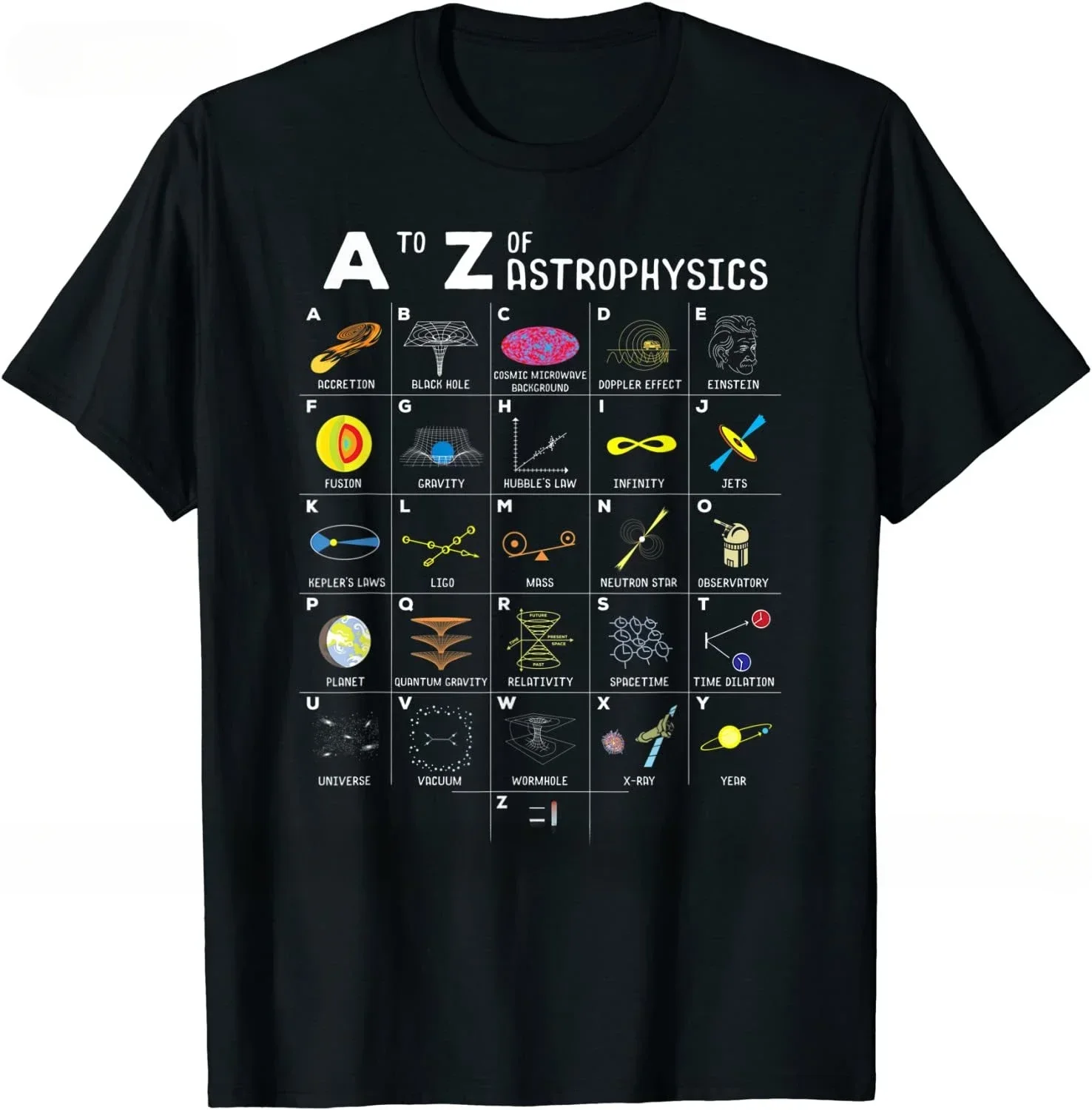 Unisex Style Shirts for Women Man Harajuku Men Clothing Funny Gift New A To Z Astronomy Lover Astrophysics Astronomer T-Shirt
Unisex Style Shirts for Women Man Harajuku Men Clothing Funny Gift New A To Z Astronomy Lover Astrophysics Astronomer T-Shirt