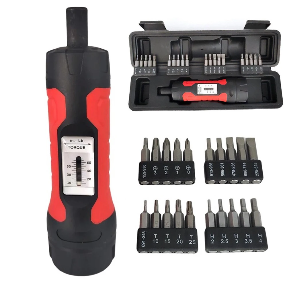 

Easy to Use Manual Preset Torque Driver Screwdriver Audible Click at Desired Torque Durable Carbon Steel Construction