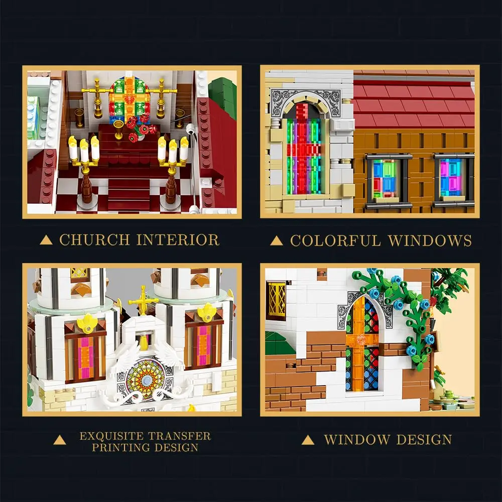 3306PCS St. Andrew's Church Building Block Medieval European Church Model Bricks Set With Light Desktop Decoration Kids Toy Gift 3306PCS St. Andrew's Church Building Block Medieval European Church Model Bricks Set With Light Desktop Decoration Kids Toy Gift