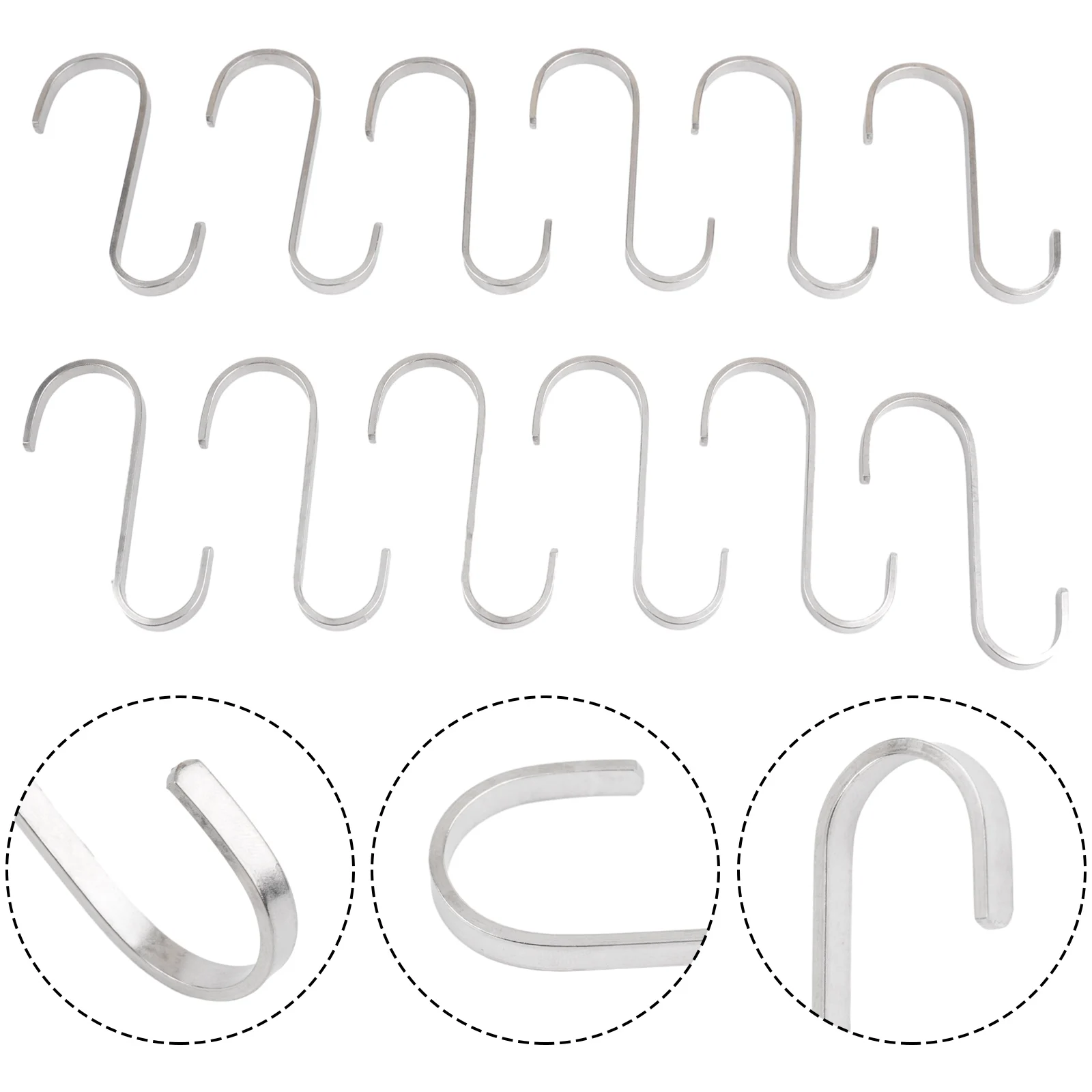 Parts Hooks Household Silver Single Stainless Steel Useful Utensil 12pcs Kitchen Equipment Flat Garden Hanging
Parts Hooks Household Silver Single Stainless Steel Useful Utensil 12pcs Kitchen Equipment Flat Garden Hanging