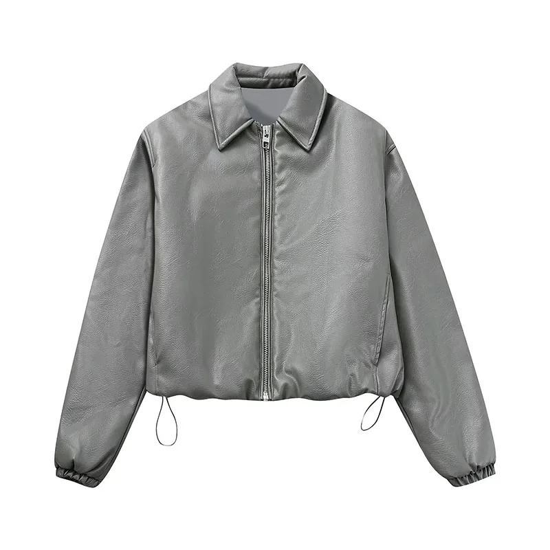 Women 2023 Autumn Fashion Faux Leather Bomber Jackets Coat Vintage Long Sleeve Zipper Fly Female Outerwear Chic Tops
Women 2023 Autumn Fashion Faux Leather Bomber Jackets Coat Vintage Long Sleeve Zipper Fly Female Outerwear Chic Tops
