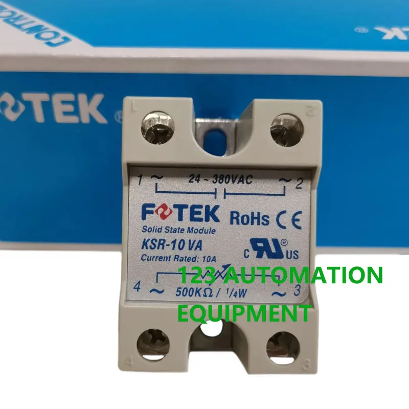 Authentic New FOTEK KSR-10VA 25VA 40VA 75VA Single Phase Solid State Voltage Regulating Module 10A 25A 40A 75A ac
Authentic New FOTEK KSR-10VA 25VA 40VA 75VA Single Phase Solid State Voltage Regulating Module 10A 25A 40A 75A ac