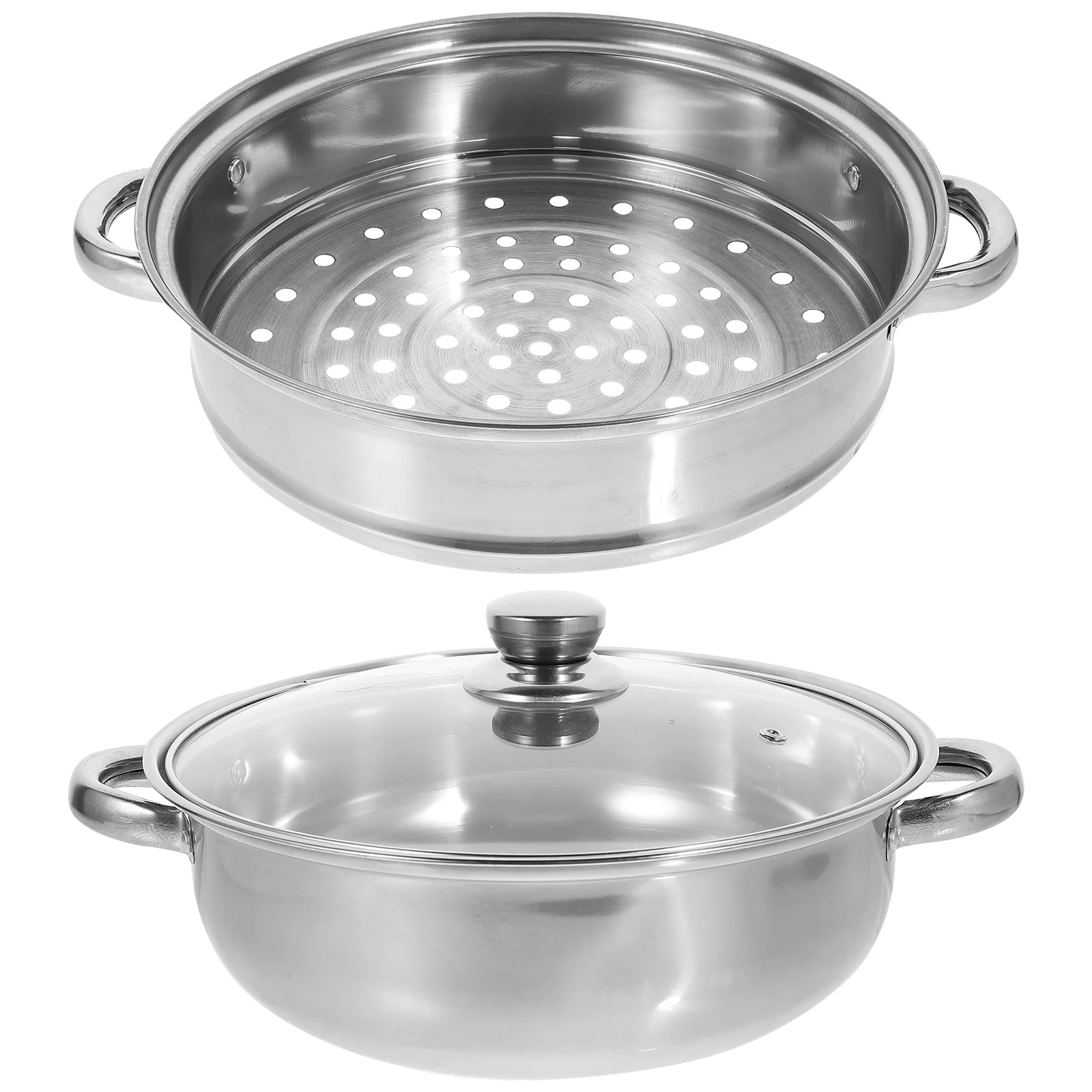 1 Set Stainless Steel Food Steamer Practical Steam Pot Household Steaming Basket
1 Set Stainless Steel Food Steamer Practical Steam Pot Household Steaming Basket