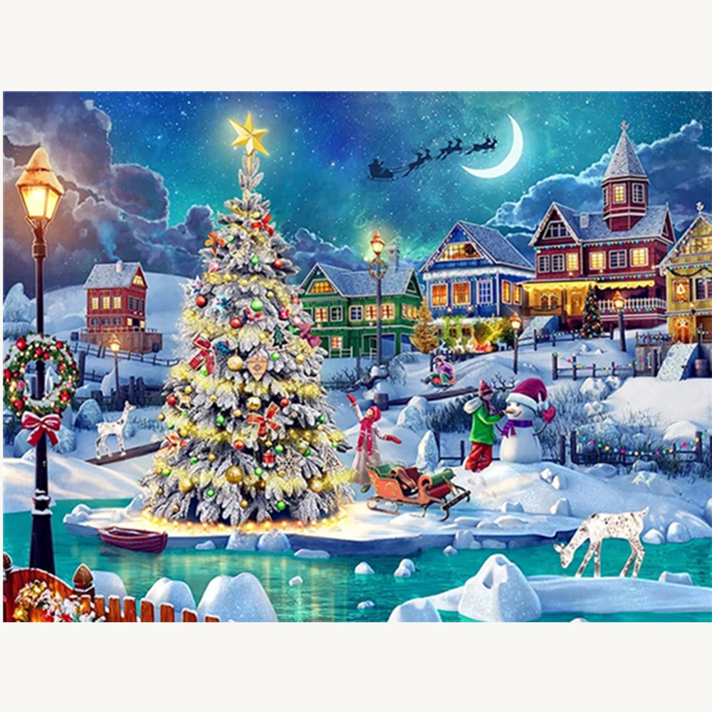 Diamond Painting Christmas Tree Diamond Embroidery Mosaic Winter House Scenery Home Decor
Diamond Painting Christmas Tree Diamond Embroidery Mosaic Winter House Scenery Home Decor