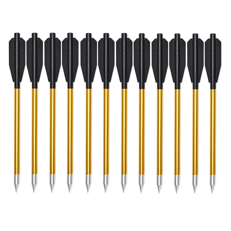 12pcs 6.3Inch Golden Aluminum Archery For 50Lbs-80 Lbs Crossbow Pistol Crossbow Arrow
12pcs 6.3Inch Golden Aluminum Archery For 50Lbs-80 Lbs Crossbow Pistol Crossbow Arrow