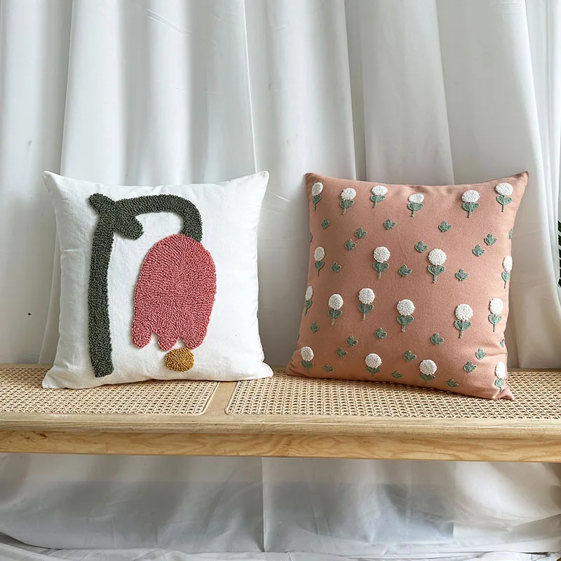 Nordic Style Flower Loop Tufted Cushion Cover Pink Plant Embroidered Decorative Pillows for Sofa Home Bedside Pillowcase
Nordic Style Flower Loop Tufted Cushion Cover Pink Plant Embroidered Decorative Pillows for Sofa Home Bedside Pillowcase