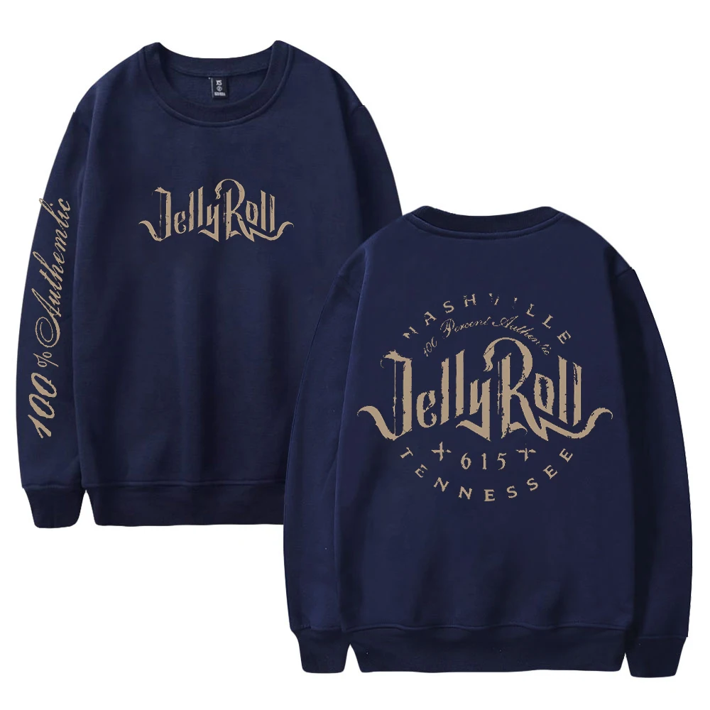 

Jelly Roll Logo Sweatshirt Unisex Crewneck Long Sleeve Streetwear 2023 Backroad Baptism Tour Women Men Hip Hop Clothes