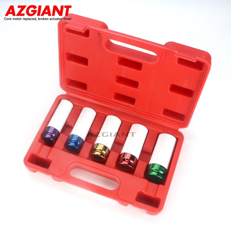 Car Alloy Wheel Deep Impact Nut Socket Set 1/2" Colorful Nylon Sleeve 5pcs (OT858)
Car Alloy Wheel Deep Impact Nut Socket Set 1/2" Colorful Nylon Sleeve 5pcs (OT858)
