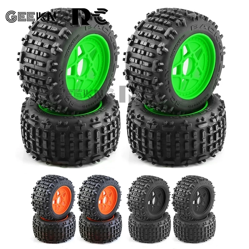 

4Pcs 152mm 3.8" 1/8 1/10 Monster Stunt Truck Tire 12mm 14mm 17mm Wheel Hex for Traxxas Sledge E-Revo ARRMA KRATON Outcast Tamiya