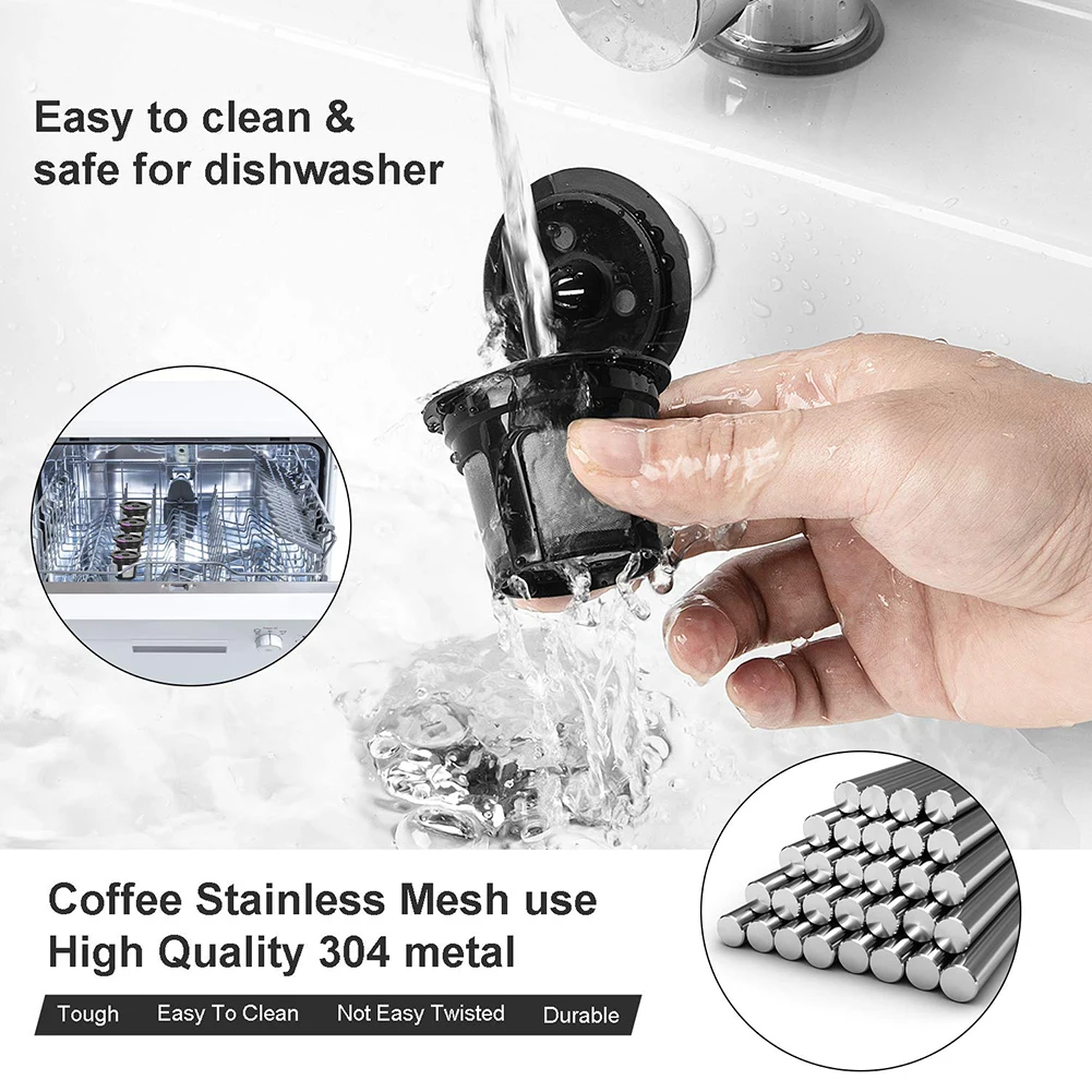 Stainless Steel Coffee Capsule Filters for K200 K250 K300 K350 K360 K400 K450 K460 K500 K550 K560 Pack of 4 by MaxRona
Stainless Steel Coffee Capsule Filters for K200 K250 K300 K350 K360 K400 K450 K460 K500 K550 K560 Pack of 4 by MaxRona