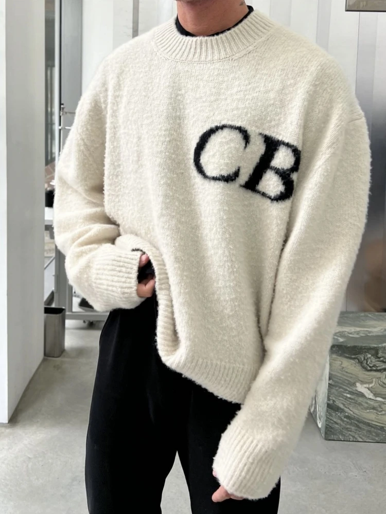 Oversized Cole Buxton Sweater Black Grey Loose High Quality Sweatshirt Knit Jacquard Men Women Sweater
Oversized Cole Buxton Sweater Black Grey Loose High Quality Sweatshirt Knit Jacquard Men Women Sweater