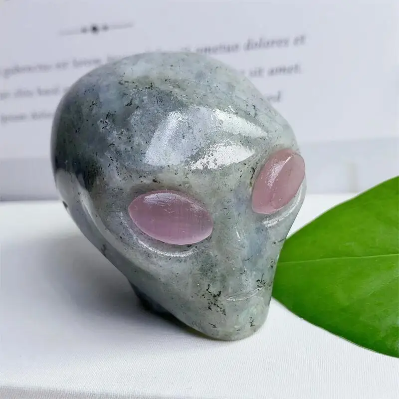 2inch Natural Labradorite Alien Skull Crystal Carving Crafts Healing Energy Stone Christmas Home Decoration Gift 1PCS
2inch Natural Labradorite Alien Skull Crystal Carving Crafts Healing Energy Stone Christmas Home Decoration Gift 1PCS