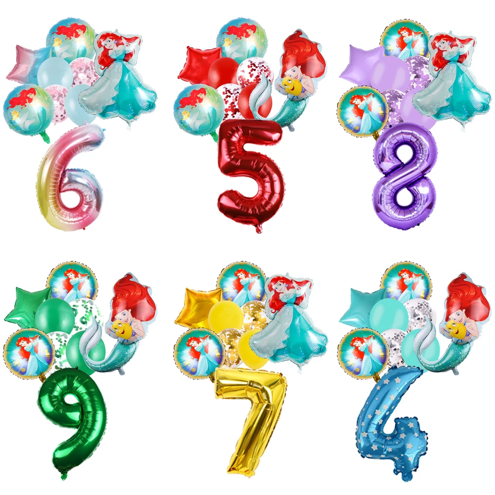 The Little Mermaid Ariel Princess Birthday Party Girl Room Decoration Number Aluminum Foil Balloon Baby Shower Photography Prop
The Little Mermaid Ariel Princess Birthday Party Girl Room Decoration Number Aluminum Foil Balloon Baby Shower Photography Prop