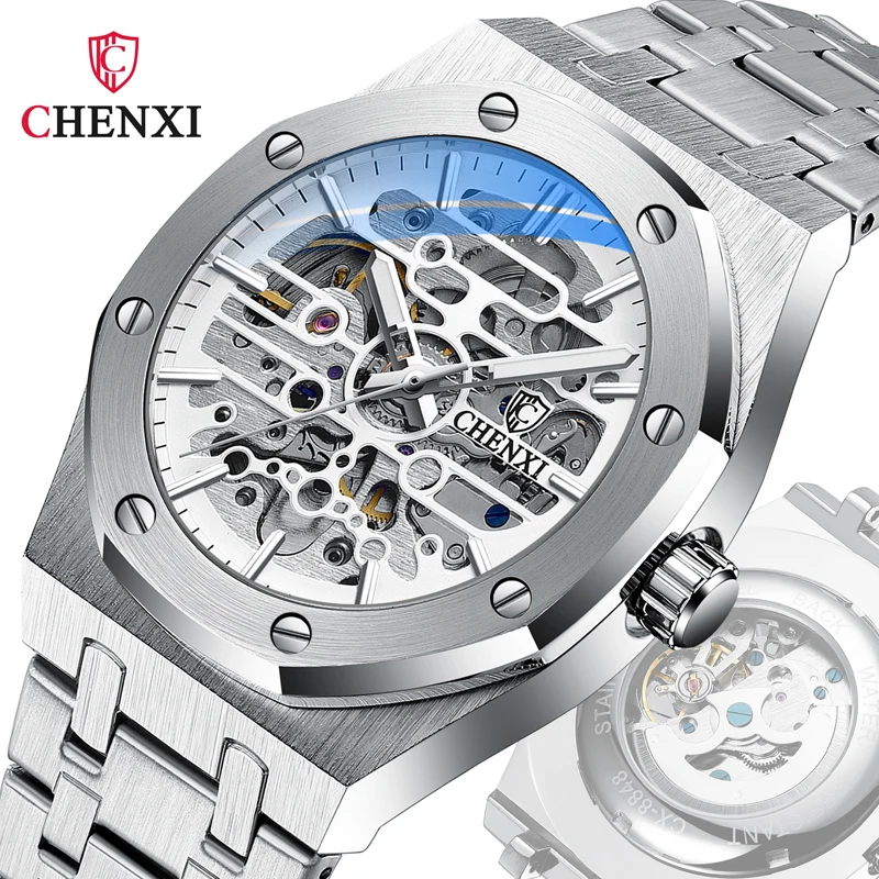 

CHENXI 8848 Men's Watch Automatic Mechanical Wristwatch Fashion Cool Business Stainless Steel for Male Watches Reloj Hombre