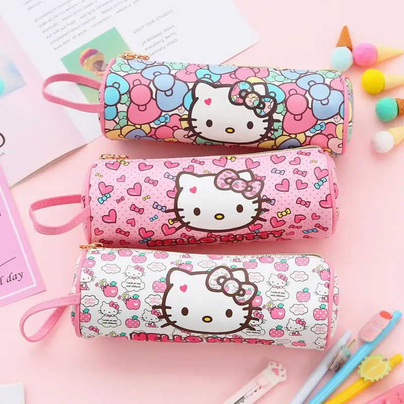 

Карандаш большой емкости Sanrio Hello Kittys Kawai, школьные принадлежности, водонепроницаемые сумки для хранения