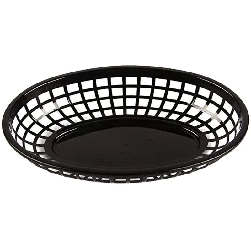 24 Pcs Plastic Fast Food Baskets Oval Serving Platter Breakfast Dinner Plates French Fries Cake Bread Tray Restaurant
24 Pcs Plastic Fast Food Baskets Oval Serving Platter Breakfast Dinner Plates French Fries Cake Bread Tray Restaurant