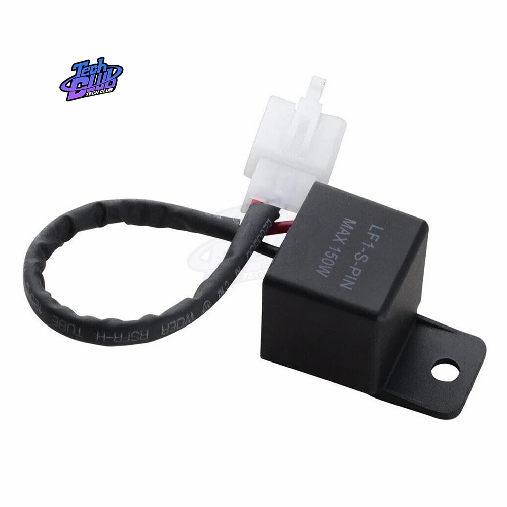 

12A 2Pin Electronic LED Flasher Relay For Honda Kawasaki Suzuki Yamaha Motorcycle Motor Turn Signal Bulb Hyper Flash