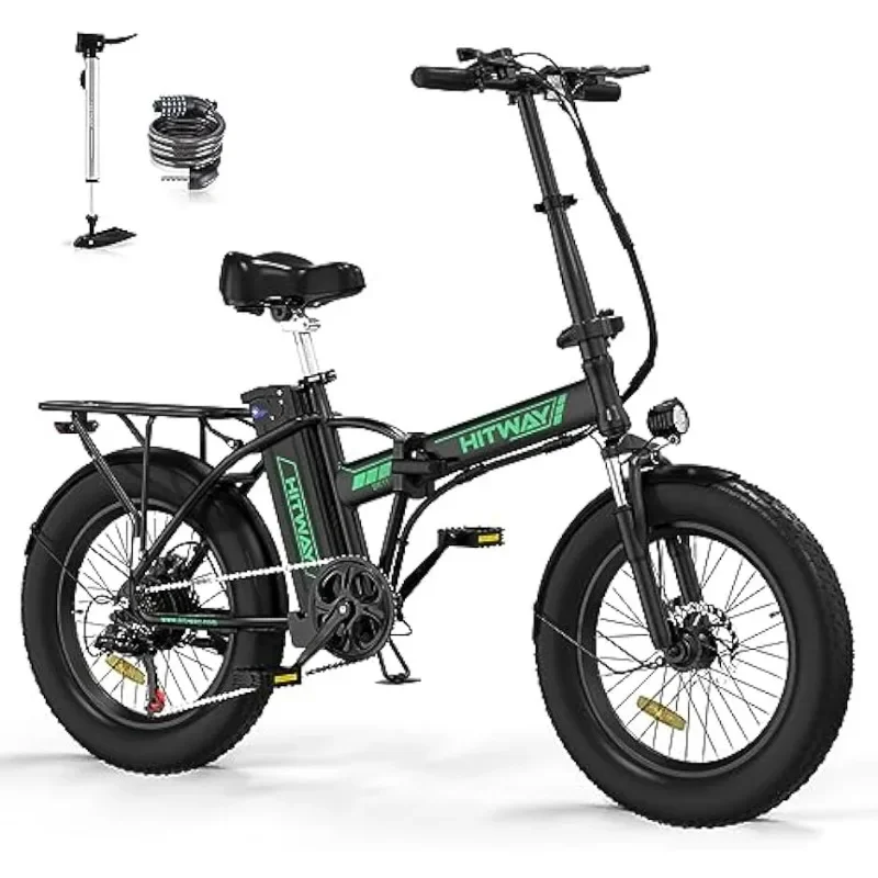 HITWAY Foldable Electric Bike for Adults, 20" x 4.0 Fat Tire Ebike with 750W Motor, 48V/15Ah, 7-Speed Electric Bicycle
HITWAY Foldable Electric Bike for Adults, 20" x 4.0 Fat Tire Ebike with 750W Motor, 48V/15Ah, 7-Speed Electric Bicycle