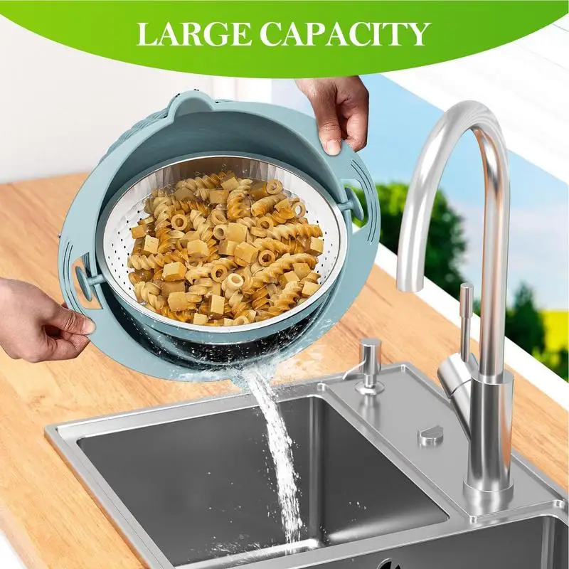 Kitchen Colander Bowl Set Multifunctional Kitchen Drain Basket Set Kitchen Colander Bowl Set Double Layer Rotatable Pot Drainer
Kitchen Colander Bowl Set Multifunctional Kitchen Drain Basket Set Kitchen Colander Bowl Set Double Layer Rotatable Pot Drainer