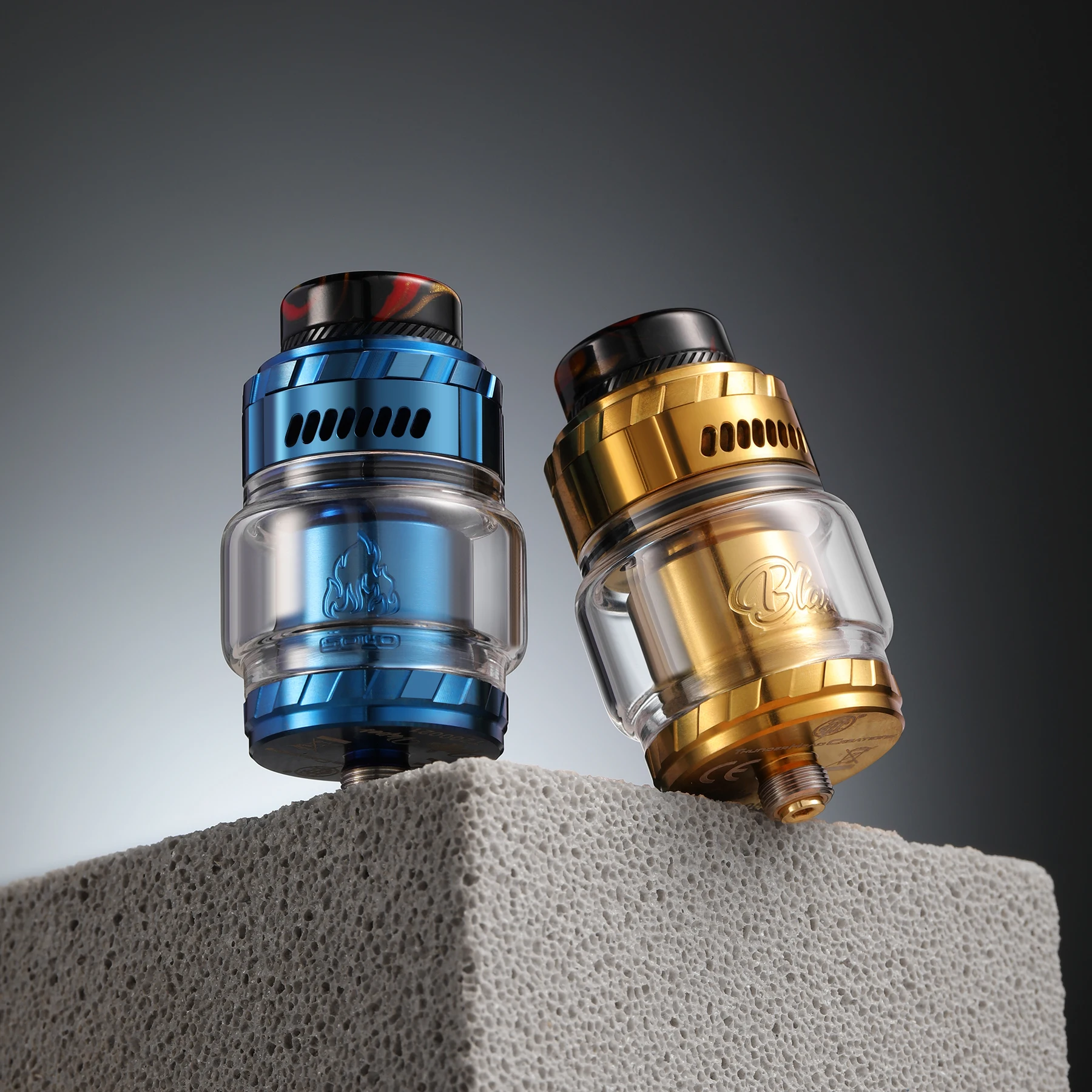 

Original Blaze Solo RTA ThunderHead Creations/Mike Single Coil Vape 316SS RTA Rebuildable Tank Vape Atomizer 3.5ml / 5.5ml 25mm