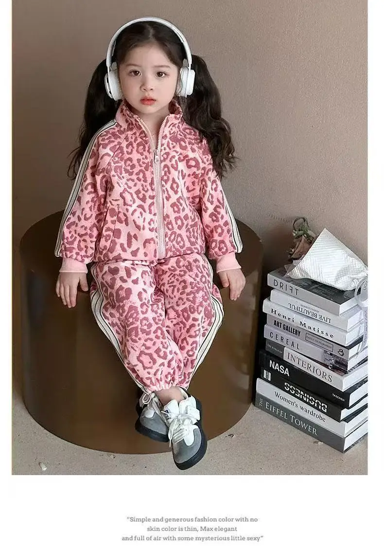 الفتيات مجموعة ملابس الربيع نمط جديد للأطفال ملابس رياضية أنيقة للفتيات طفل الفتيات ليوبارد نمط السراويل + السراويل قطعتين مجموعة الفتيات مجموعة ملابس الربيع نمط جديد للأطفال ملابس رياضية أنيقة للفتيات طفل الفتيات ليوبارد نمط السراويل + السراويل قطعتين مجموعة