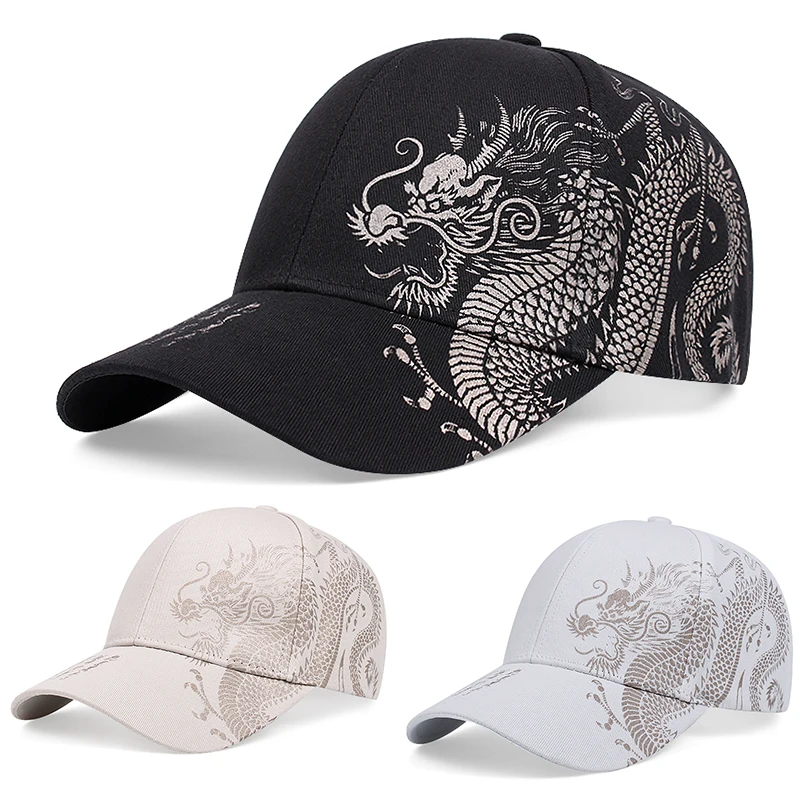 Chinese wind dragon pattern baseball cap men fashion handsome cap cool men and women
Chinese wind dragon pattern baseball cap men fashion handsome cap cool men and women