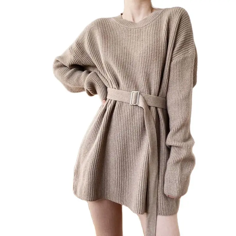 Длинный вязаный свитер, пуловер для женщин, Осень-зима 2023, Новое Женское платье-свитер, черные, Белые Повседневные базовые женские платья-свитера
Длинный вязаный свитер, пуловер для женщин, Осень-зима 2023, Новое Женское платье-свитер, черные, Белые Повседневные базовые женские платья-свитера