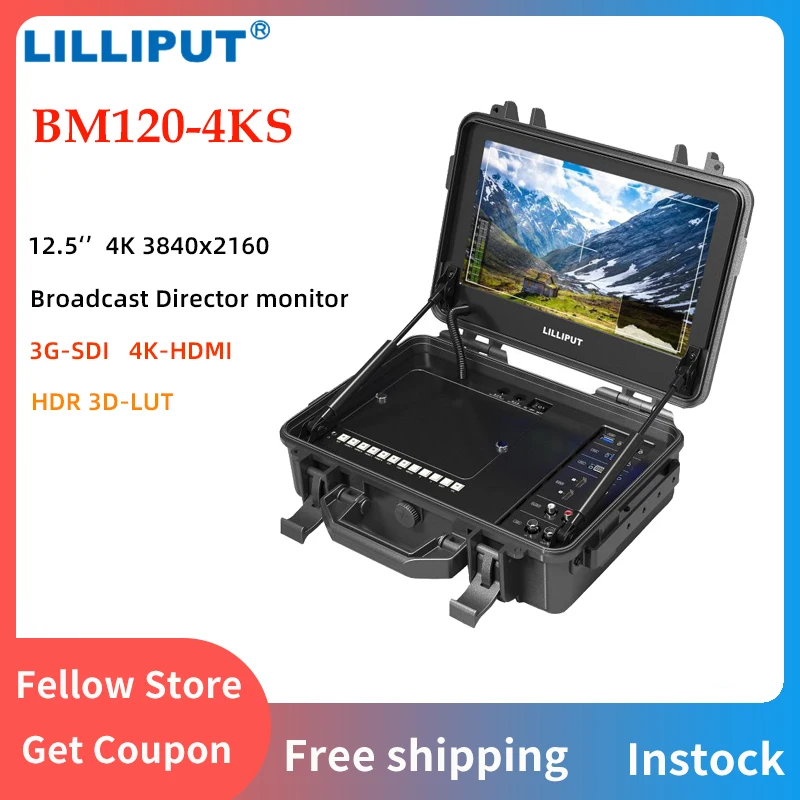LILLIPUT BM120-4KS New 12.5 3840x2160 4x4K HDMI 3G-SDI In & Out Broadcast Director Portable Monitor with HDR 3D-LUT Color Space
LILLIPUT BM120-4KS New 12.5 3840x2160 4x4K HDMI 3G-SDI In & Out Broadcast Director Portable Monitor with HDR 3D-LUT Color Space