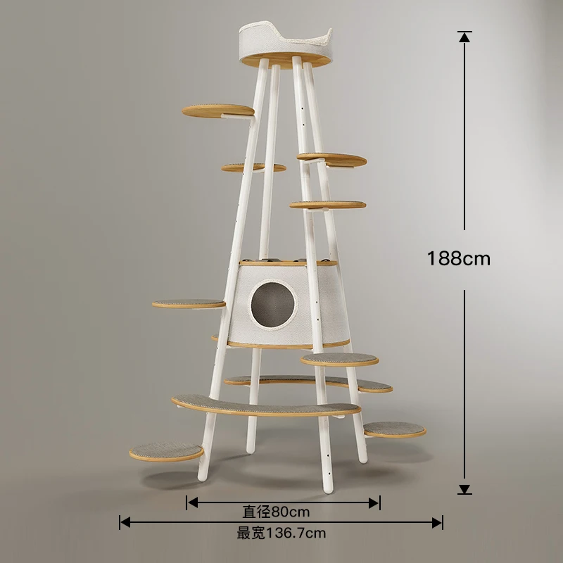 Jumping Cat Climbing Frame Simple Multi-Cat Cat Nest Cat Tree Integrated Solid Wood Column Type
Jumping Cat Climbing Frame Simple Multi-Cat Cat Nest Cat Tree Integrated Solid Wood Column Type