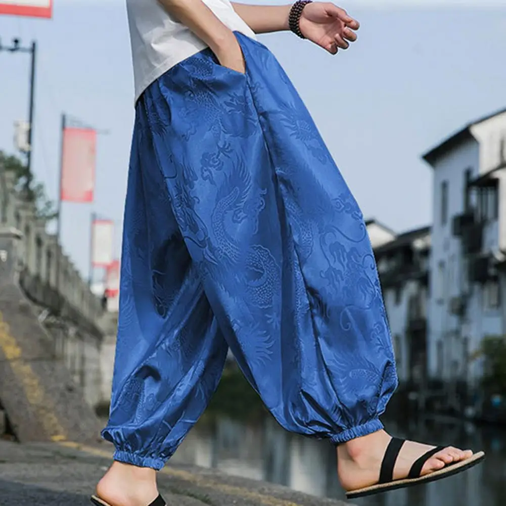 Elastic Waist Trousers Breathable Pants Dragon Print Boho Harem Pants for Men Loose Breathable Ankle-banded Yoga Pants with Soft
Elastic Waist Trousers Breathable Pants Dragon Print Boho Harem Pants for Men Loose Breathable Ankle-banded Yoga Pants with Soft