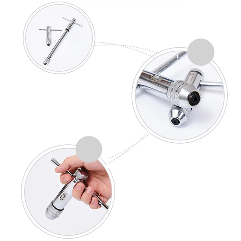 Tap Wrench M3-M8 / M5-Adjustable Ratchet Tap Screwdriver Wrench Hand Tools High Carbon Steel Wire Tapping Hand Tool
Tap Wrench M3-M8 / M5-Adjustable Ratchet Tap Screwdriver Wrench Hand Tools High Carbon Steel Wire Tapping Hand Tool