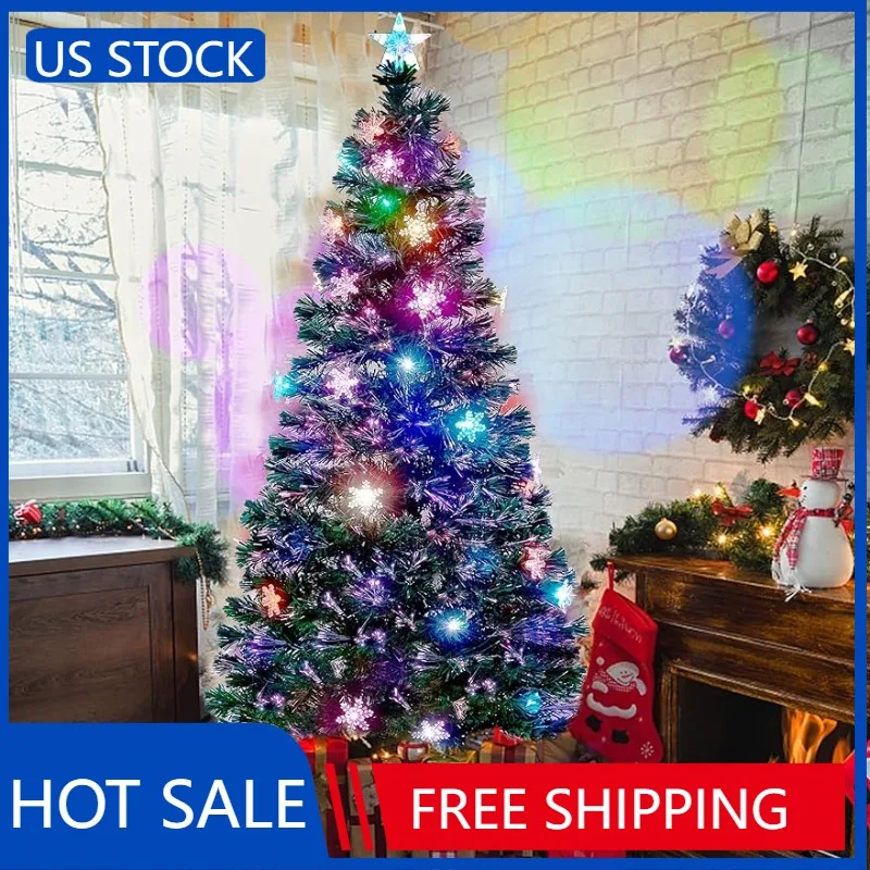 Juegoal 6 ft Pre-Lit Optical Fiber Christmas Artificial Tree, with LED RGB Color Changing Led Lights
Juegoal 6 ft Pre-Lit Optical Fiber Christmas Artificial Tree, with LED RGB Color Changing Led Lights