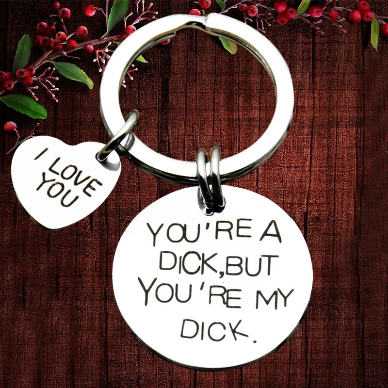 Charm Funny Couple Keychain Pendant I Love You You Are A Dick Key Chain Keyring Boyfriend Girlfriend Husband Wife
Charm Funny Couple Keychain Pendant I Love You You Are A Dick Key Chain Keyring Boyfriend Girlfriend Husband Wife
