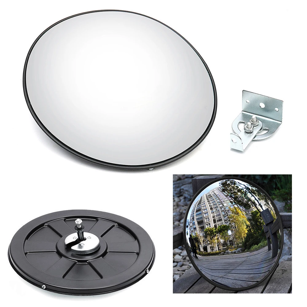 

30cm/12'' Mirror Safety Traffic Curved Convex Outdoor Driveway Road Mirrors Curveddriveways Wide Angle Corners Security