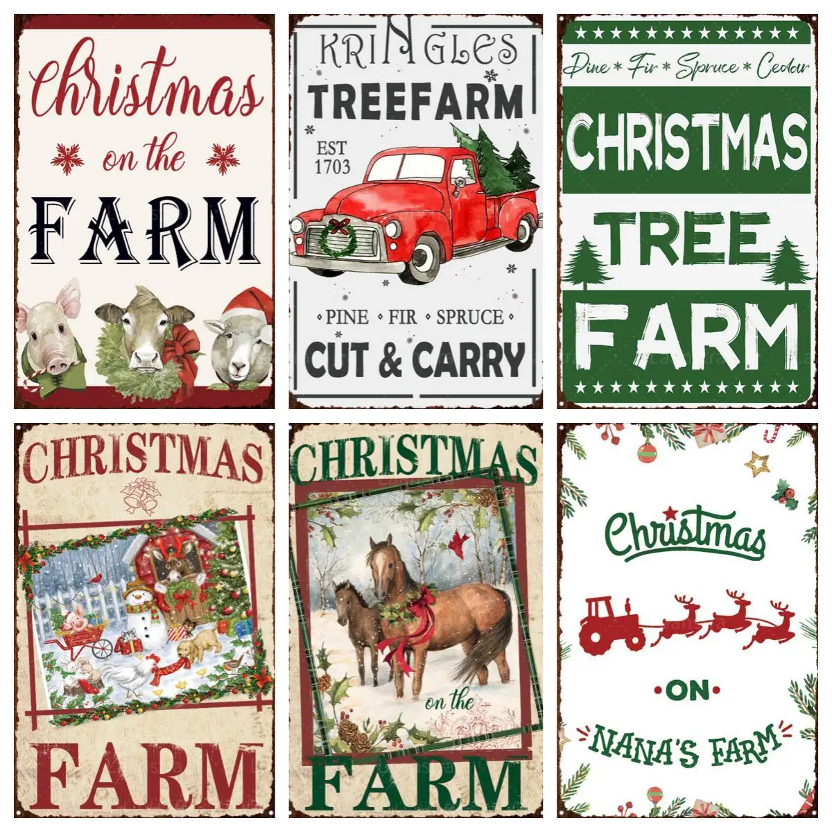 Vintage Red Truck Farmhouse Style Merry Christmas Metal Tin Sign for Xmas Party Wall Decoration,Christmas Present,Christmas Farm
Vintage Red Truck Farmhouse Style Merry Christmas Metal Tin Sign for Xmas Party Wall Decoration,Christmas Present,Christmas Farm