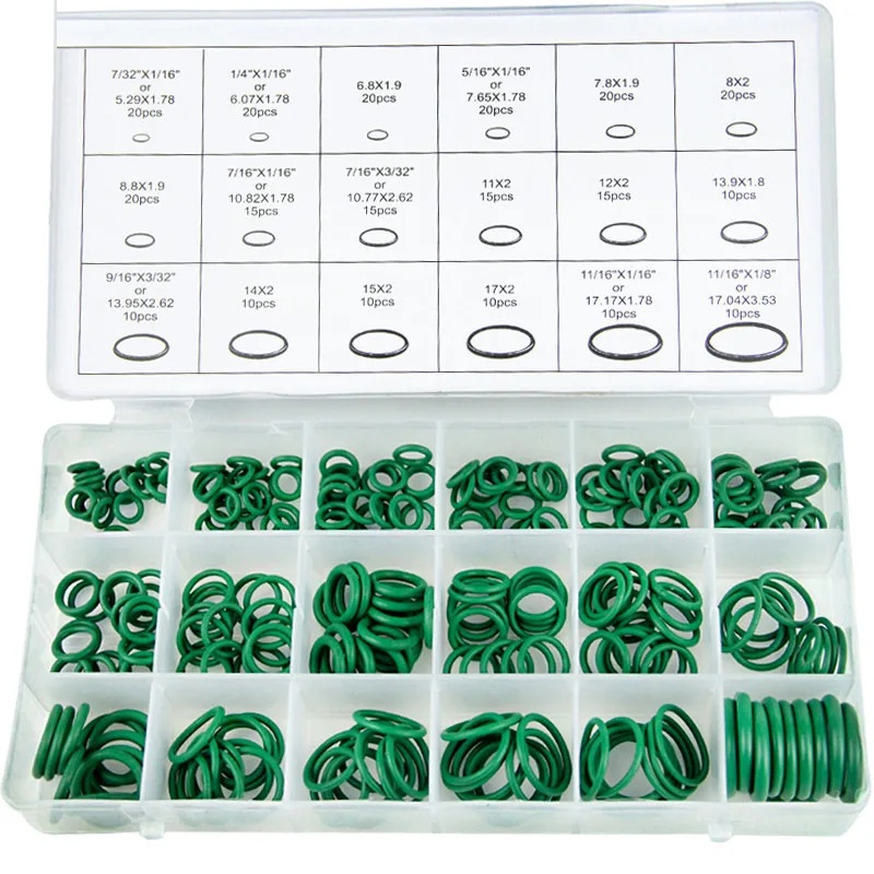 270Pcs 18 Sizes Air Conditioning HNBR O Rings Car Auto Repair Tools Rubber Air Conditioning Refrigerant Ring Sets Car Tools
270Pcs 18 Sizes Air Conditioning HNBR O Rings Car Auto Repair Tools Rubber Air Conditioning Refrigerant Ring Sets Car Tools