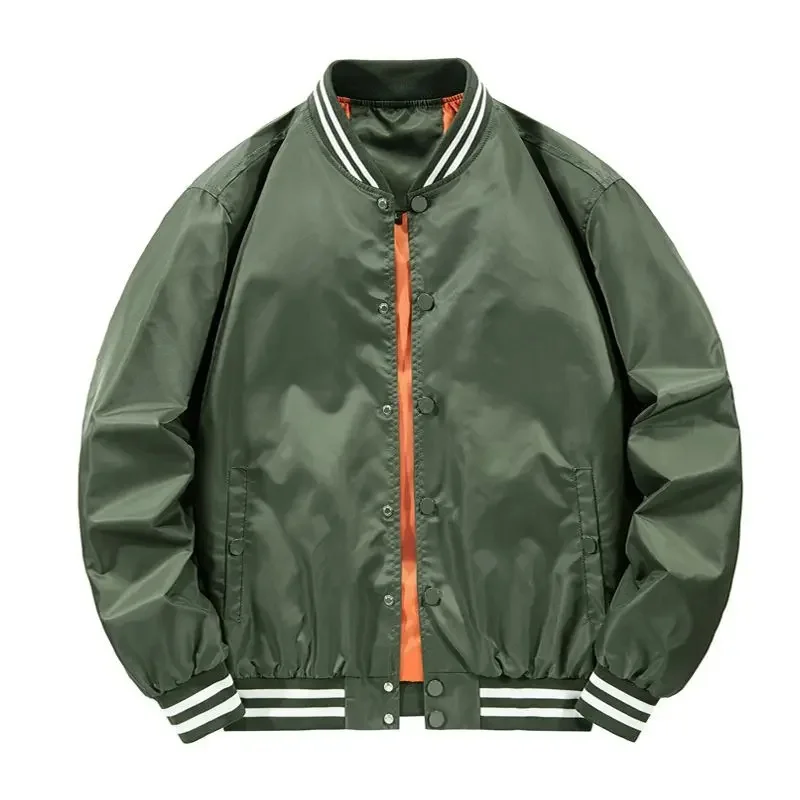 Trendy Men Baseball Uniforms Youth Casual All-Matching Large Size Jacket Pure Color Stand Collar Fashion Single-Breasted Outwear
Trendy Men Baseball Uniforms Youth Casual All-Matching Large Size Jacket Pure Color Stand Collar Fashion Single-Breasted Outwear